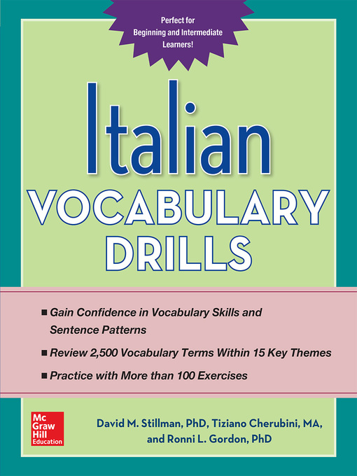 Title details for Italian Vocabulary Drills by David M. Stillman - Available